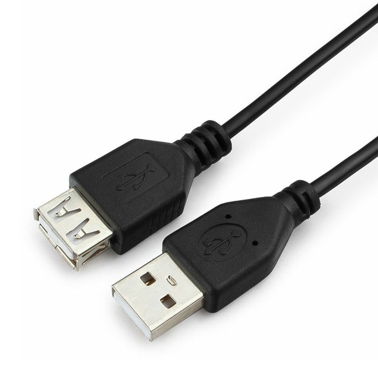 Кабель удлинитель 1.8м Гарнизон GCC-USB2-AMAF-1.8M чёрный