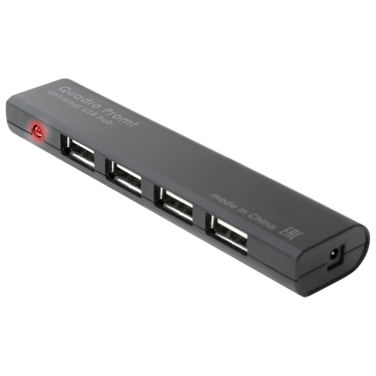 USB-разветвитель Defender Quadro Promt чёрный