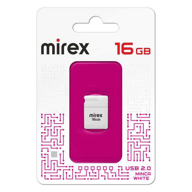 USB-флеш накопитель 16 Гб Mirex MINCA белый