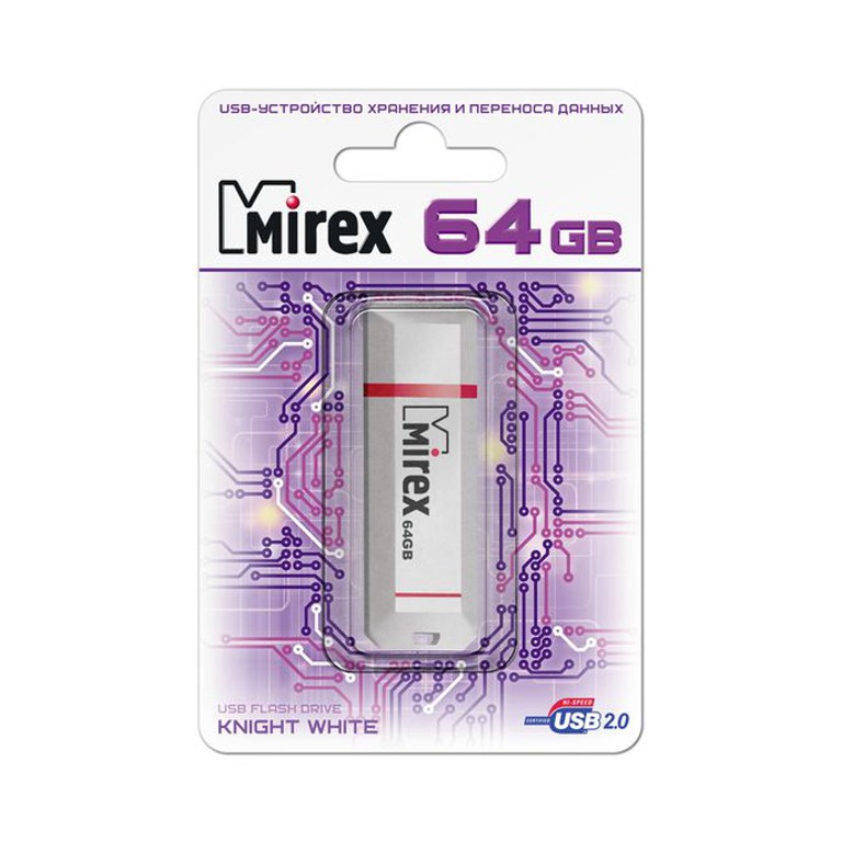 USB-флеш накопитель 64 Гб Mirex Knight белый