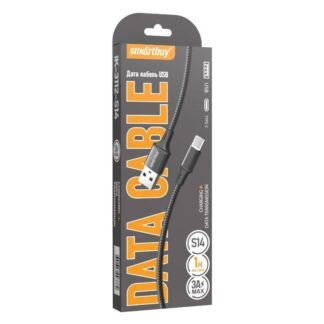 Кабель USB-TypeC 1м Smartbuy iK-3112-S14b чёрный