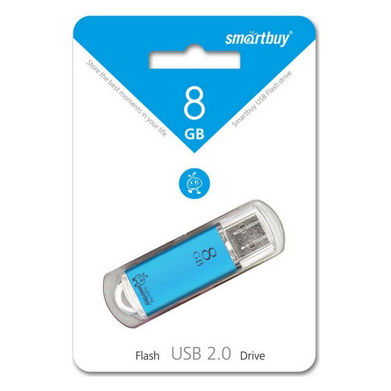 USB-флеш накопитель 8 Гб SmartBuy V-Cut синий