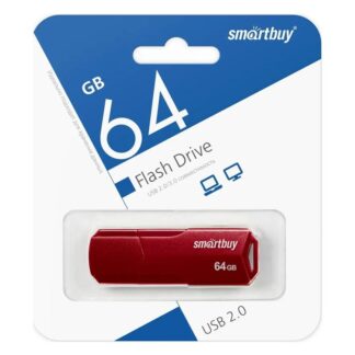 USB-флеш накопитель 64 Гб SmartBuy Clue бордовый