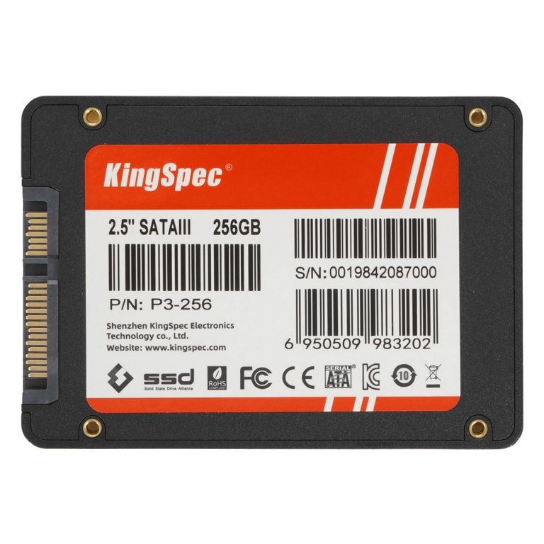 SSD накопитель SATA 256 Гб KingSpec P3-256 чёрный
